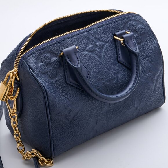 Louis Vuitton Speedy Blue Bandoulière Monogram Empreinte - Picture 5 of 15